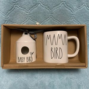 Rae Dunn MAMA BIRD cup BABY BIRD bird house